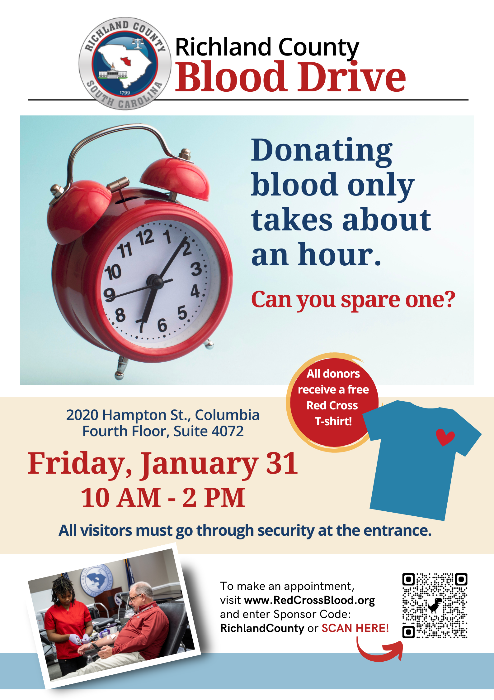 Richland County Blood Drive - Jan. 31, 2025