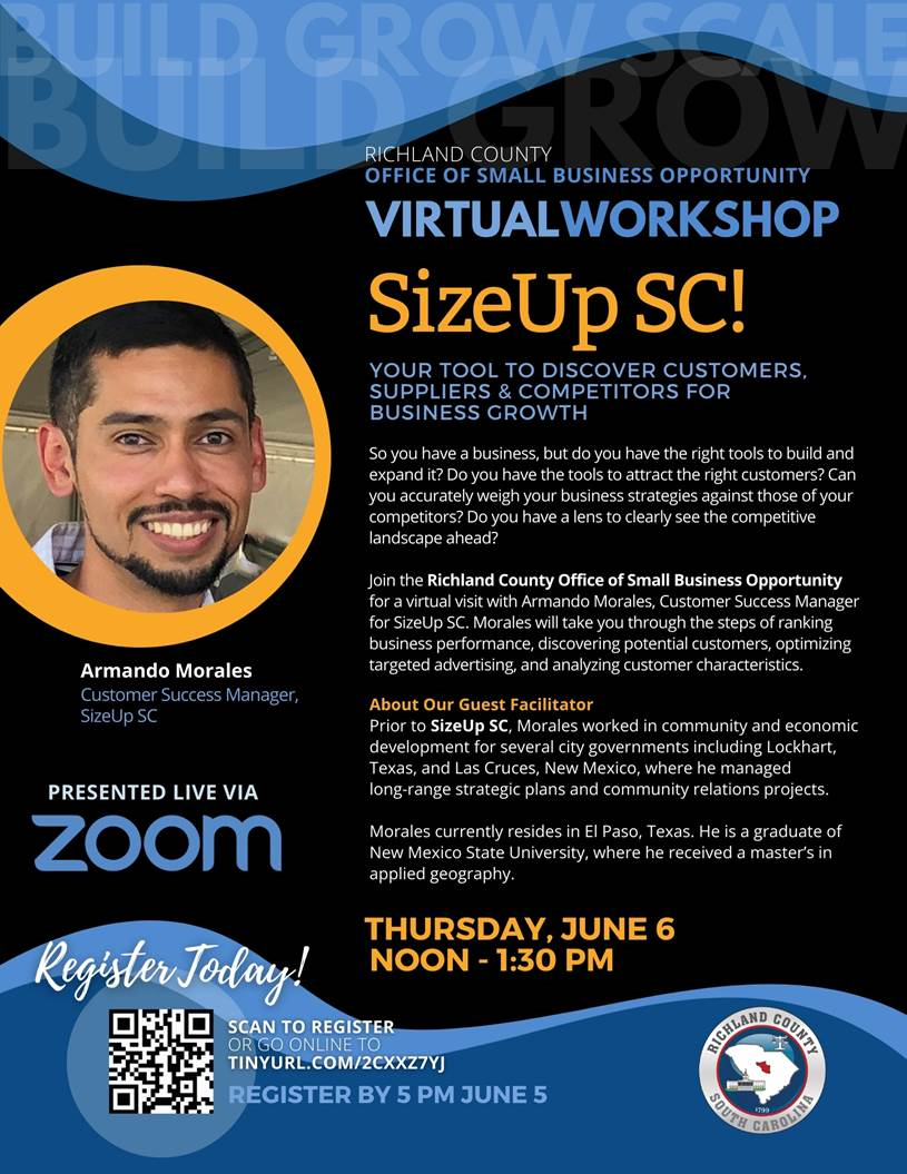 OSBO virtual workshop, June 6, 2024: SizeUp SC!