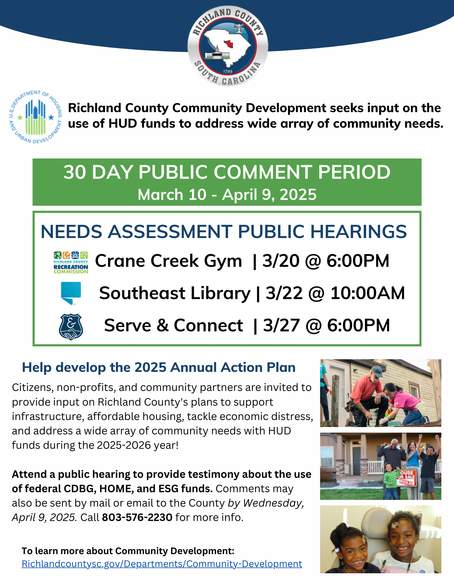 Needs Assessment Public Hearings for HUD Funding - 2025