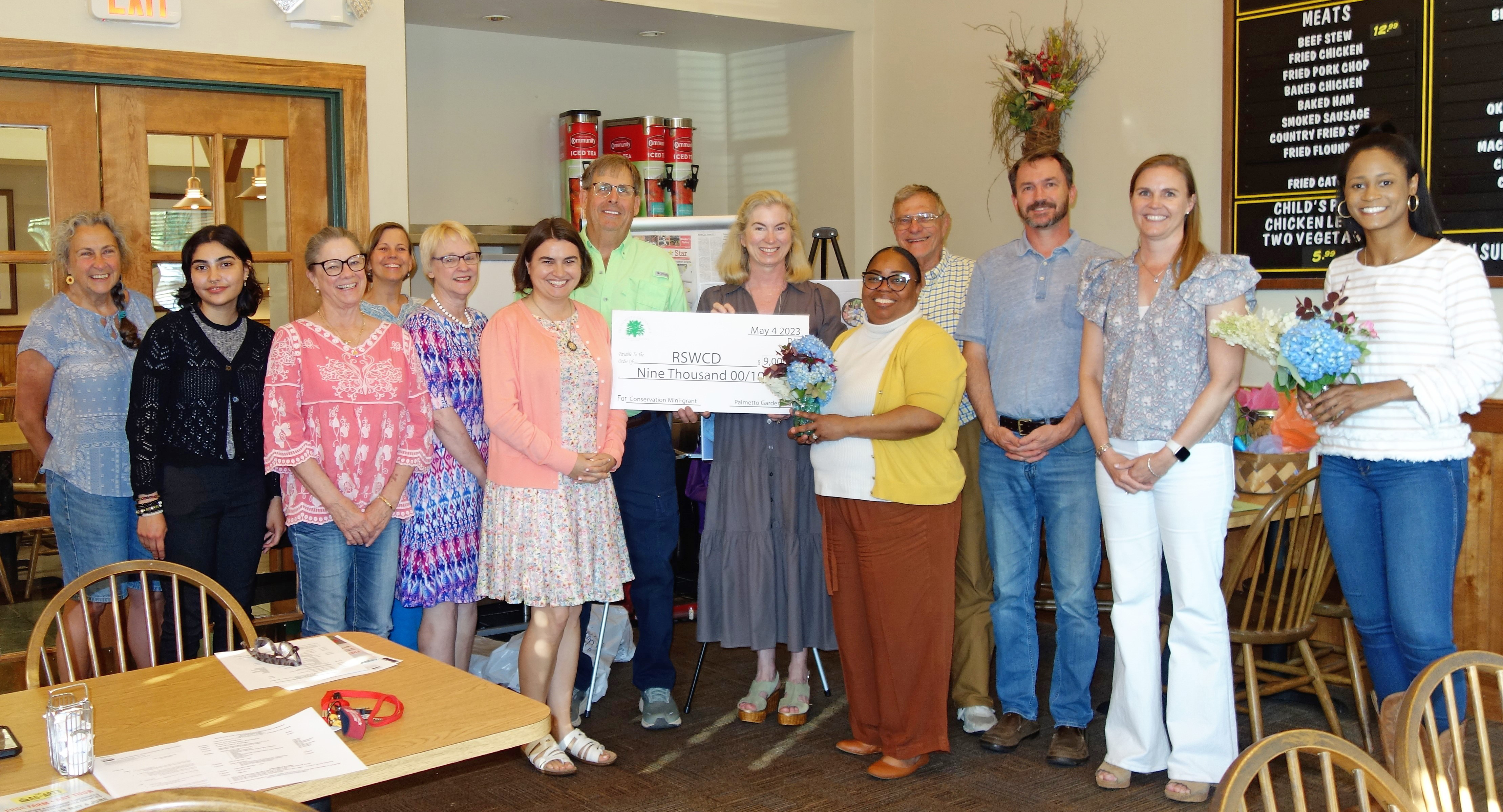 Members of the Palmetto Garden Club of South Carolina recently made a $9,000 gift to the Richland Soil and Water Conservation District to support local K-12 conservation education efforts.