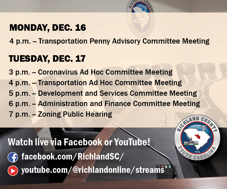 Meetings on Monday, Dec. 16 and Tuesday, Dec. 17